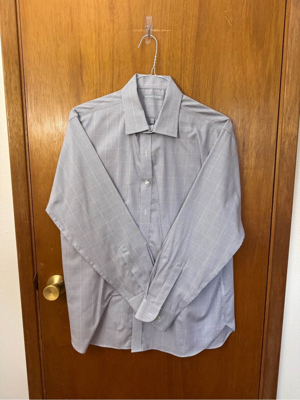 Michael Kors Men's Grey/Blue Dress Shirt